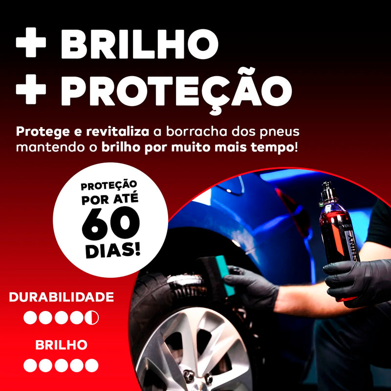 Vonixx Shiny Shiny 1,5 L – Brilho Molhado e Proteção de Borracha
