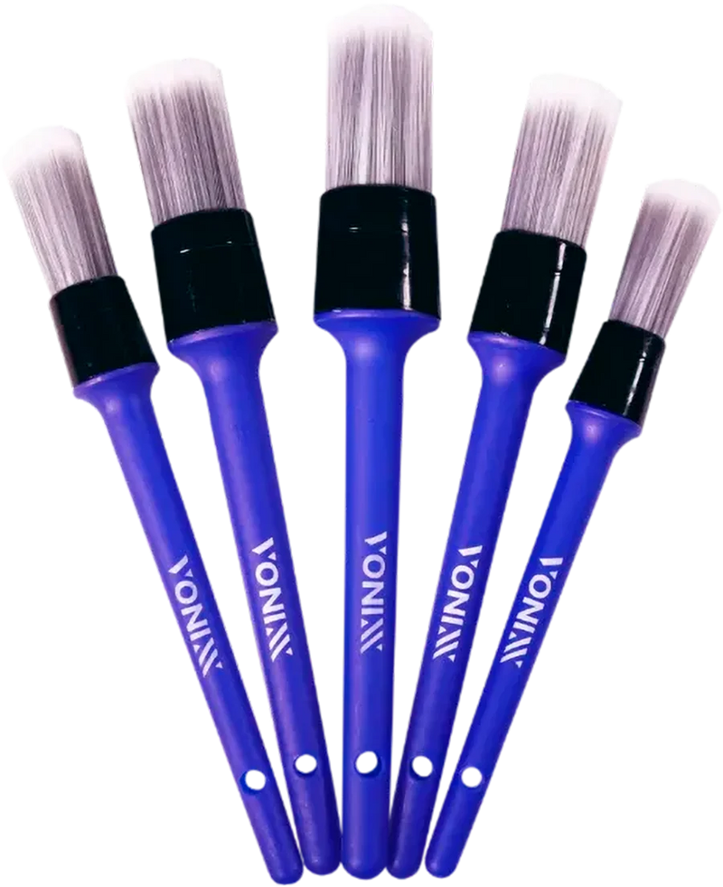 Vonixx Kit 5 Pincéis para Detalhamento de Interior Automotivo
