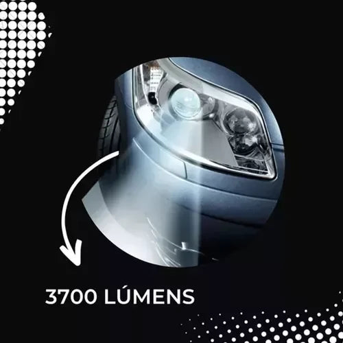 Farol de LED M7 Atom 6000K instalado no veículo