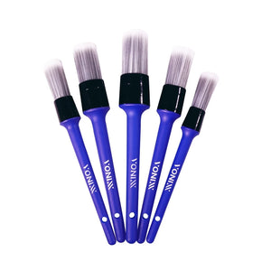 Kit Vonixx 5 Pincéis  para Detalhamento Interno Automotivo