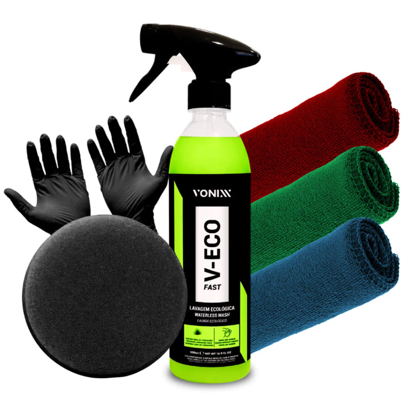 Kit Vonixx V-Eco Fast lavagem ecológica com carnaúba